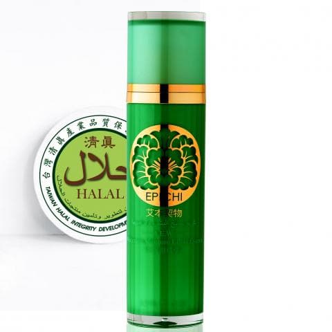 這張照片是一瓶綠色的化妝品，上面印有「EPOCHI」和「文之生物」的字樣。