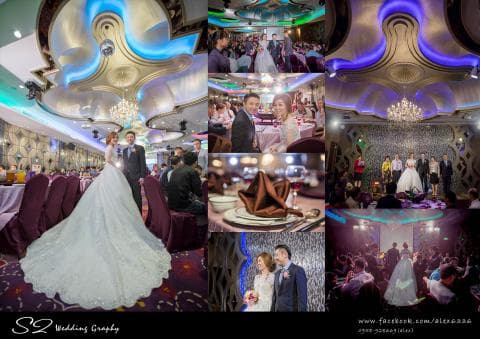 這張照片是一對新人正在舉行婚禮，新娘穿著白色婚紗，新郎穿著黑色西裝，他們看起來非常幸福。