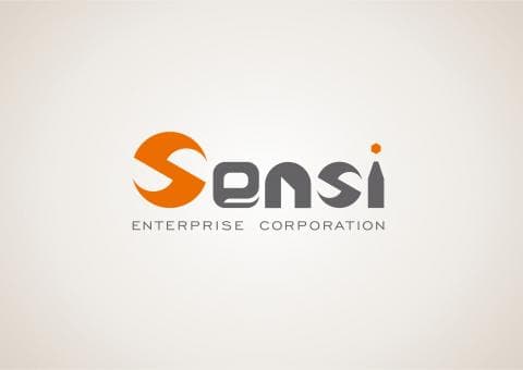 這張照片是 Sensi 企業的標誌，標誌由一個橙色的「S」字形和灰色的「ensi」字樣組成。