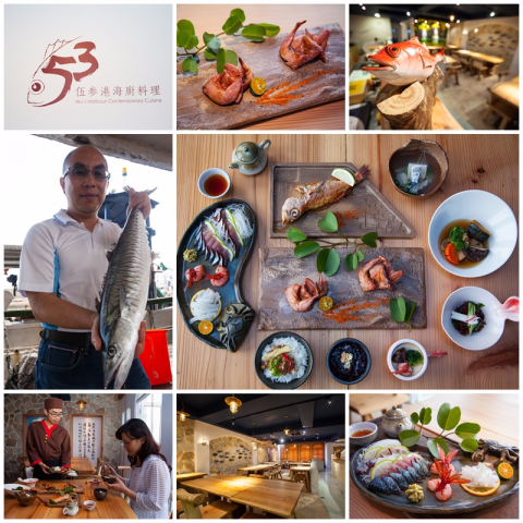 這張照片是一家以海鮮為主的餐廳，照片中展示了各種新鮮的海鮮，包括魚、蝦、蟹等，以及餐廳的裝潢和擺設。