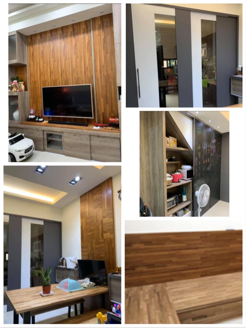 1) 這張照片顯示了三個不同的室內空間