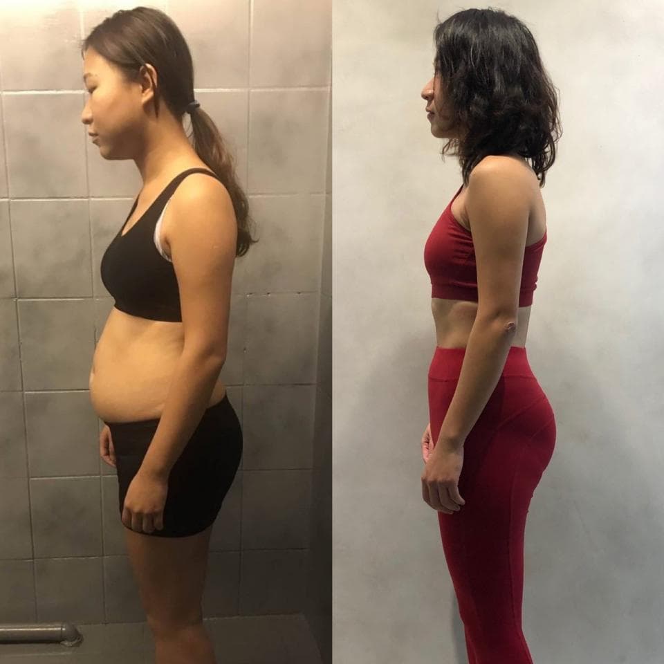 這張照片是兩個女性的對比照,她們的身材差異很大,一個身材纖細,一個身材臃腫。左邊的女性看起來比右邊的女性要瘦得多,這說明她比右邊的女性更健康。