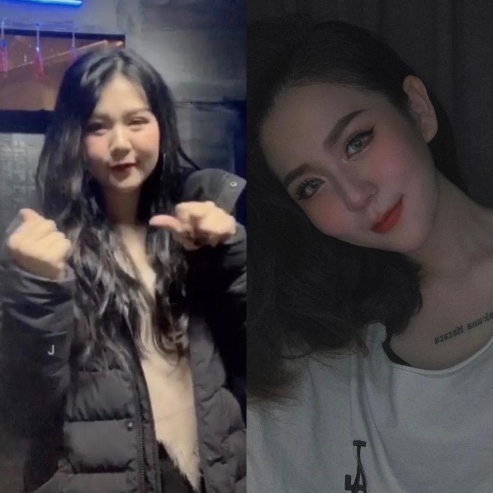 這張照片是兩個年輕女孩的半身照,她們都面帶微笑,看起來很開心。左邊女孩穿著黑色外套,右邊女孩穿著白色上衣。