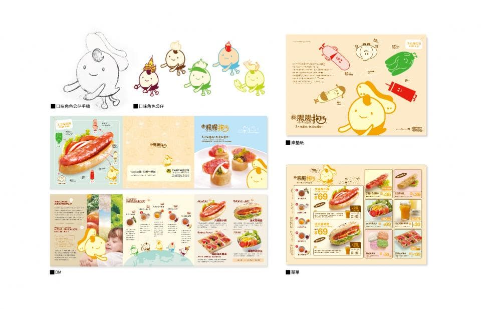 這張照片是一份熱狗的菜單,上面有熱狗的圖片和價格。