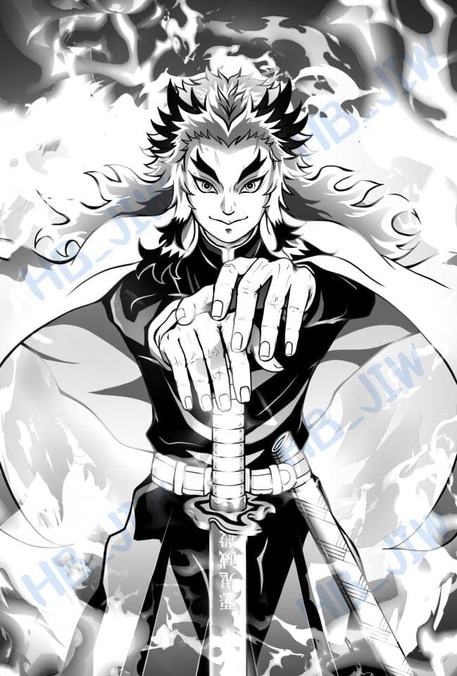 這張「鬼滅之刃」的照片是灶門炭治郎的哥哥,灶門炭治郎。他是一個擁有火焰能力的鬼殺隊成員,手持日輪刀,身穿鬼殺隊制服。