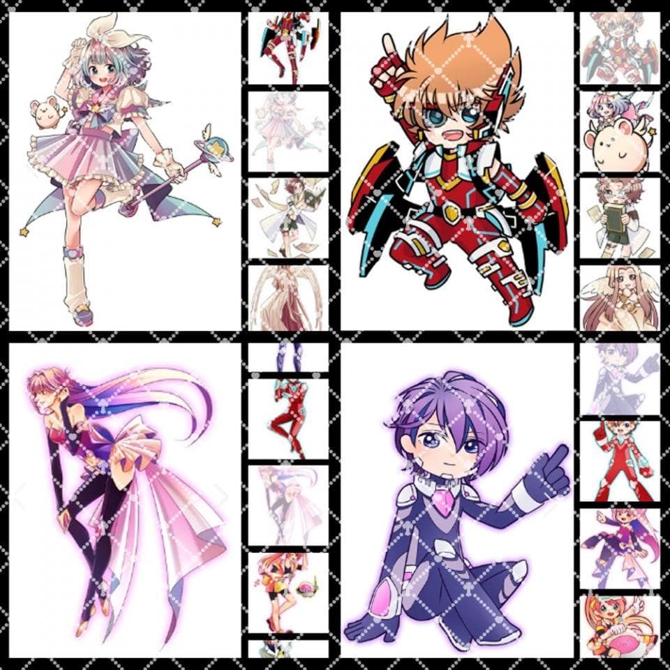 這張照片是九格漫畫的其中一格,圖中有一位戴著紫色帽子、穿著紫色服裝的可愛少年。他看起來很開心,正用右手比出「耶」的手勢。