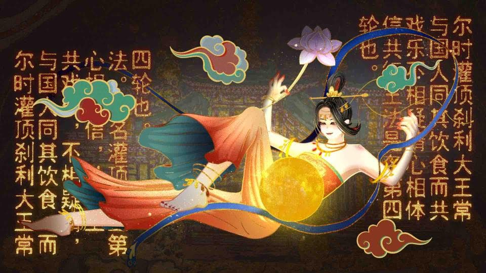 這張「嫦娥奔月」的照片是嫦娥在月亮上,手裡拿著一個圓圓的玉兔。